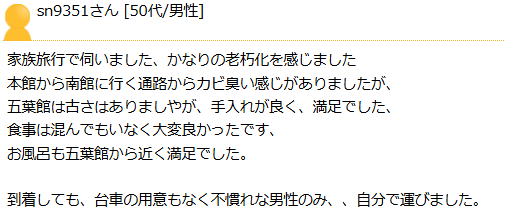 楽天トラベル 金城館 口コミ