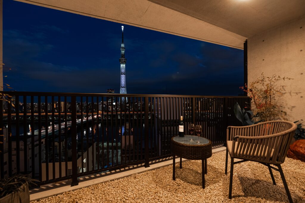 プロスタイル旅館 東京浅草 バルコニーからの景観