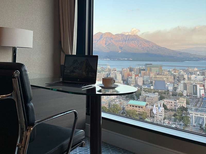 城山ホテル鹿児島 客室からの眺望