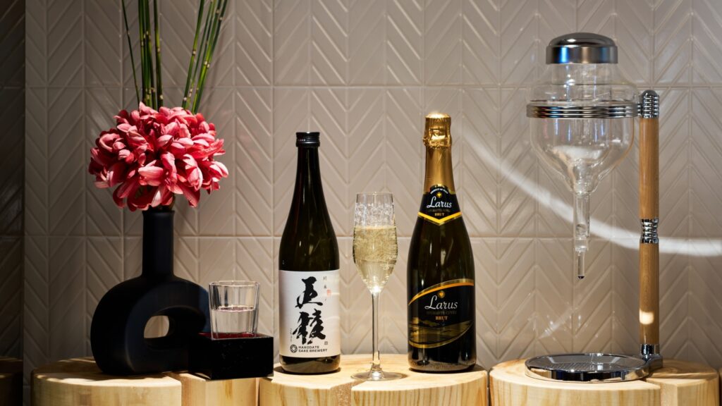 ラビスタ函館ベイアネックス 朝食 スパークリングワイン 地酒